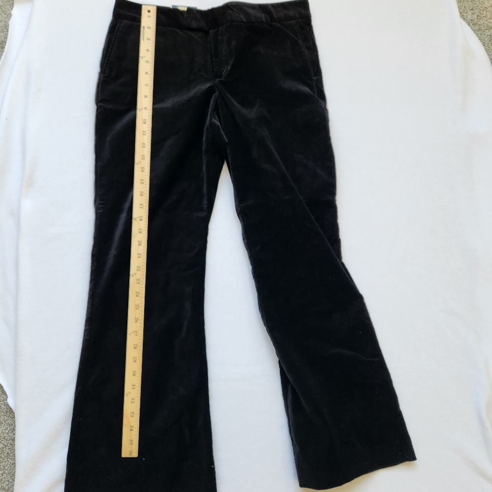 Velvet Black Pants Bitten Sarah Jessica Parker SJP Dressy Holiday Fall Winter 12 - Picture 11 of 12